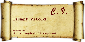 Czumpf Vitold névjegykártya